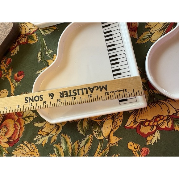 Six Vintage 1980 Shafford Original Ceramic Grand Piano Design 7 in Plates Japan - Picture 4 of 11